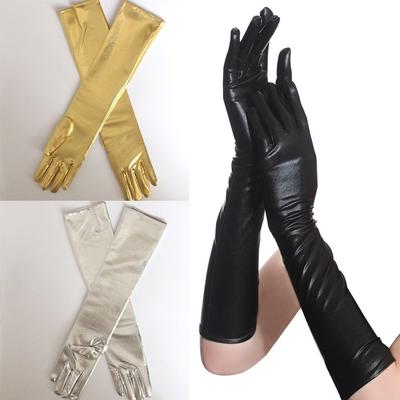 Shiny Clubwear Mittens Gold Silver Color Etiquette Gloves Fashion Punk Mittens  Halloween