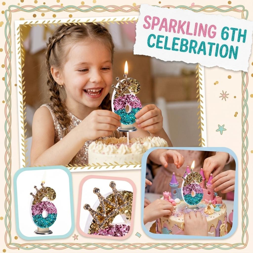 Fashion Cartoon Creative Birthday Candles Party Digital Candles