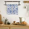 Blue and White Chinoiserie Floral Bird Tea Hand Dish Towels for Kitchen Bathroom, Chinoiserie Decor, Blue Tea Hand Dish Kitchen Towels, 16x24