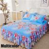 11 kleuren Single/twin/full/queen/kingsize Bed Rok Kussenslopen Set Elegante Sprei Bloemenpatroon Geborsteld Microfiber Verstoorde Lakens