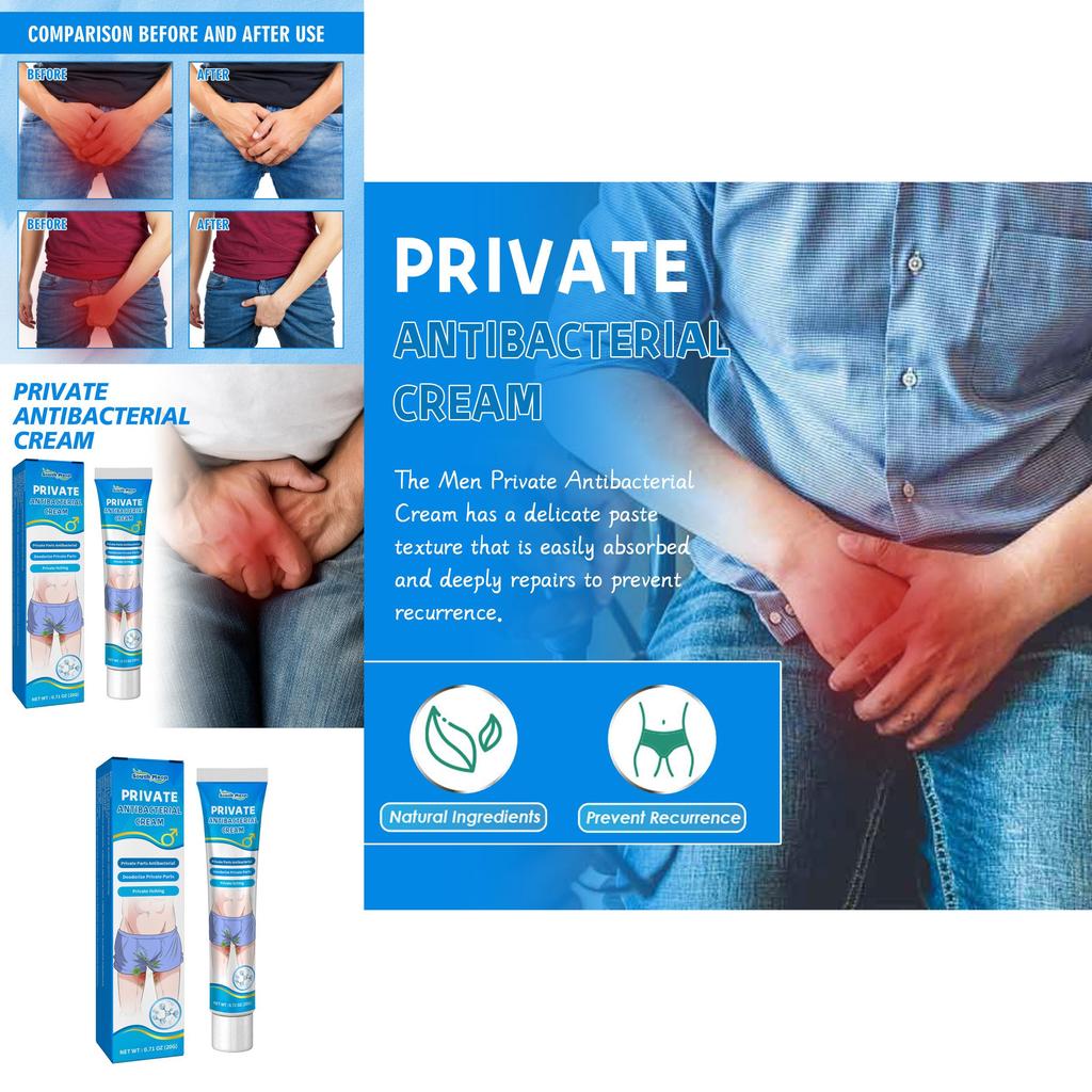 Soothing Men's Skin Itch Relief Cream For Inner Thighs Gentle Moisturizing Formula