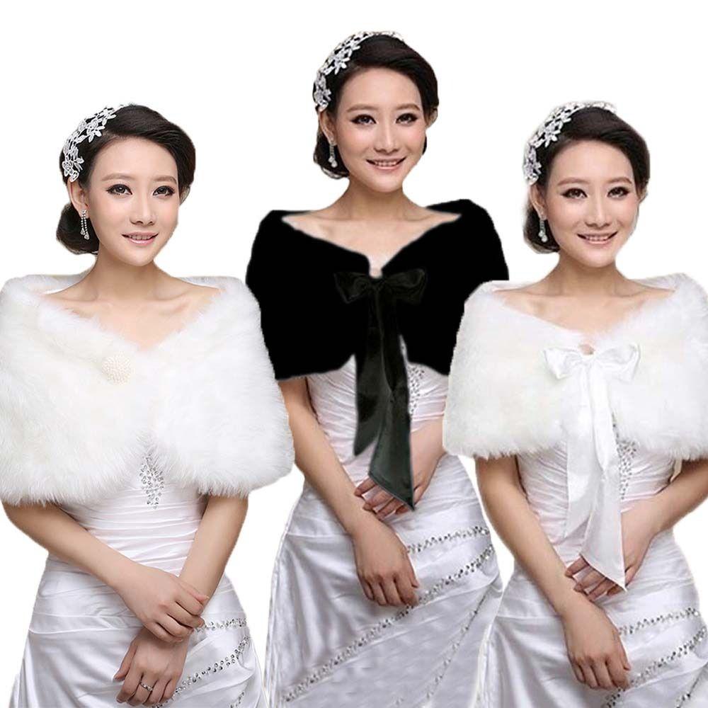 Faux Fur Rabbit Fur Bow Scarves Soft Cloak Bride Shoulder Fake Collar Plush Bowknot Shawl Daily
