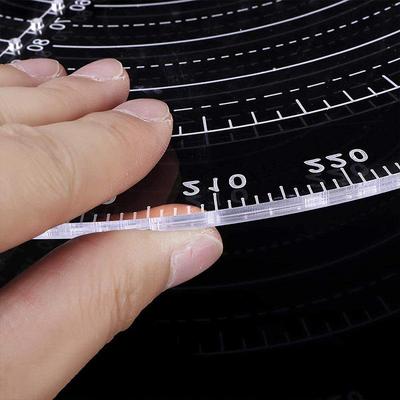 20Cm/7.87In Round Center Clear Plastic Finder Lathe Work Compass Circle Gauge Processing Tools For Wood Turning Drawing