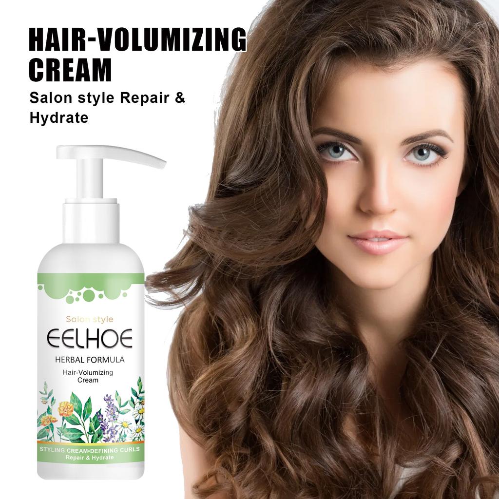 EELHOE 50ml Instant Effect Drying Frizz Control Hair Curling Enhancer Moisturizing Styling Repair Curling Essence Hair Care Elastin