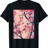 Vintage Cherry Blossom Minimalist  Art T-Shirt(1)