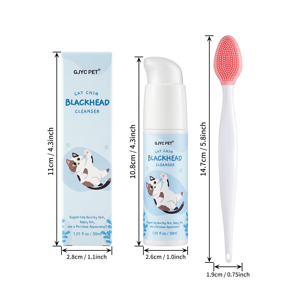 

Gentle Deep Cleansing Cat Chin Acne Lotion With Cleaning Brush Pet Grooming Essentials