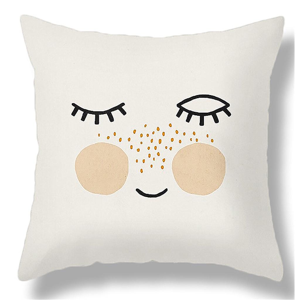 Cute Pillowcase Lumbar  Sofa Cushion Cover