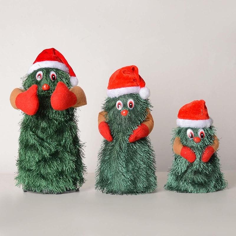 Albero di Natale Danzante con Musica Bambola Cantante di Natale Bambola Albero di Natale Elettrico Oggetto Scherzo Rotante Giocattolo per Bambini