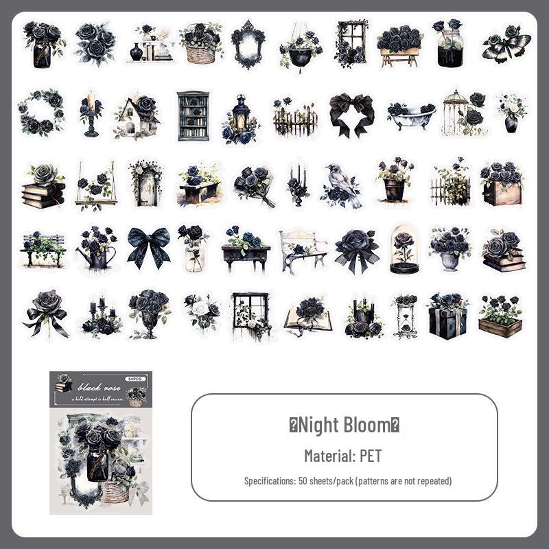 Waterproof Transparent Stickers: Plant & Flower DIY Decoration for Water Bottles & Journals