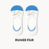 5 Pairs of Women's Summer Silicone Non Slip Preppy Style Versatile Cute Invisible Boat Socks