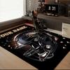 1PC Custom Name "Black Helmet Sparkle Hearts" Theme Floor Mat Ideal for Living Room, Game Rooms, Office, Bedroom,Floor Mat Playful Design