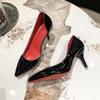 Large Size Red Bottom Stiletto High Heels, Pointed Toe, for Women and Transvestites (Size 34-44)