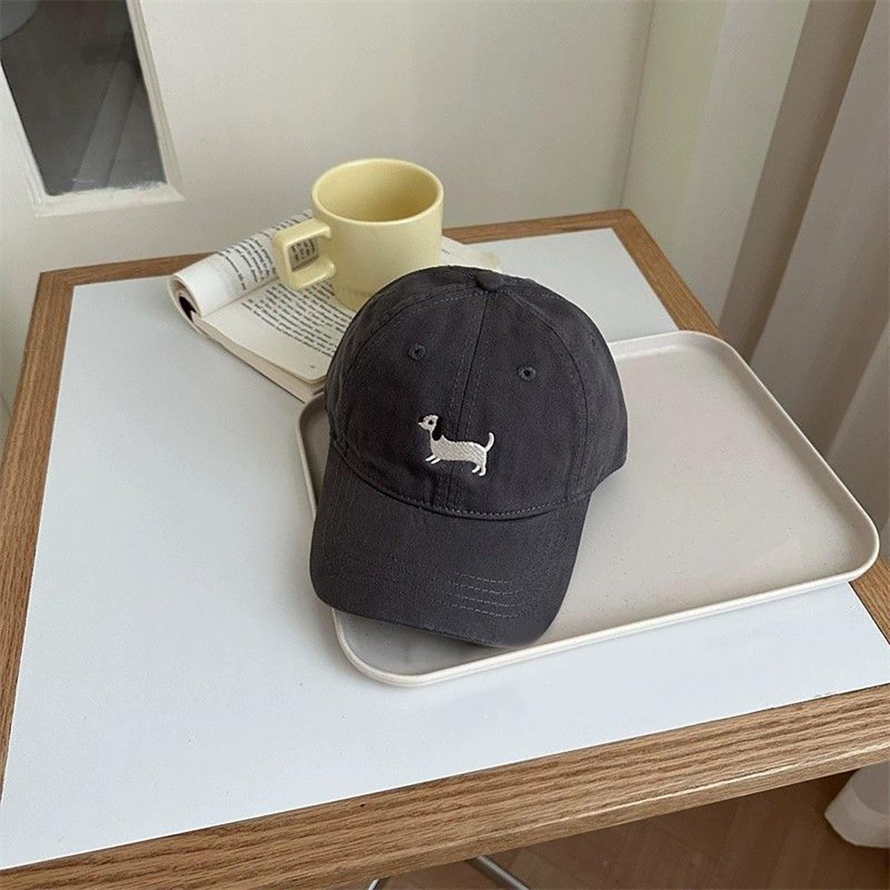 

Cute Embroidered Baby Baseball Hat Solid Color Kids Boys Girls Peaked Cap Spring Summer Cotton Children Sun Hats 49-53cm fit 2-7Y сірий