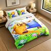 Juego de Ropa de Cama de 3 Piezas Dibujos Animados Hora de Aventura Sábana Suave y Dos Fundas de Almohada Decoración para Dormitorio del Hogar