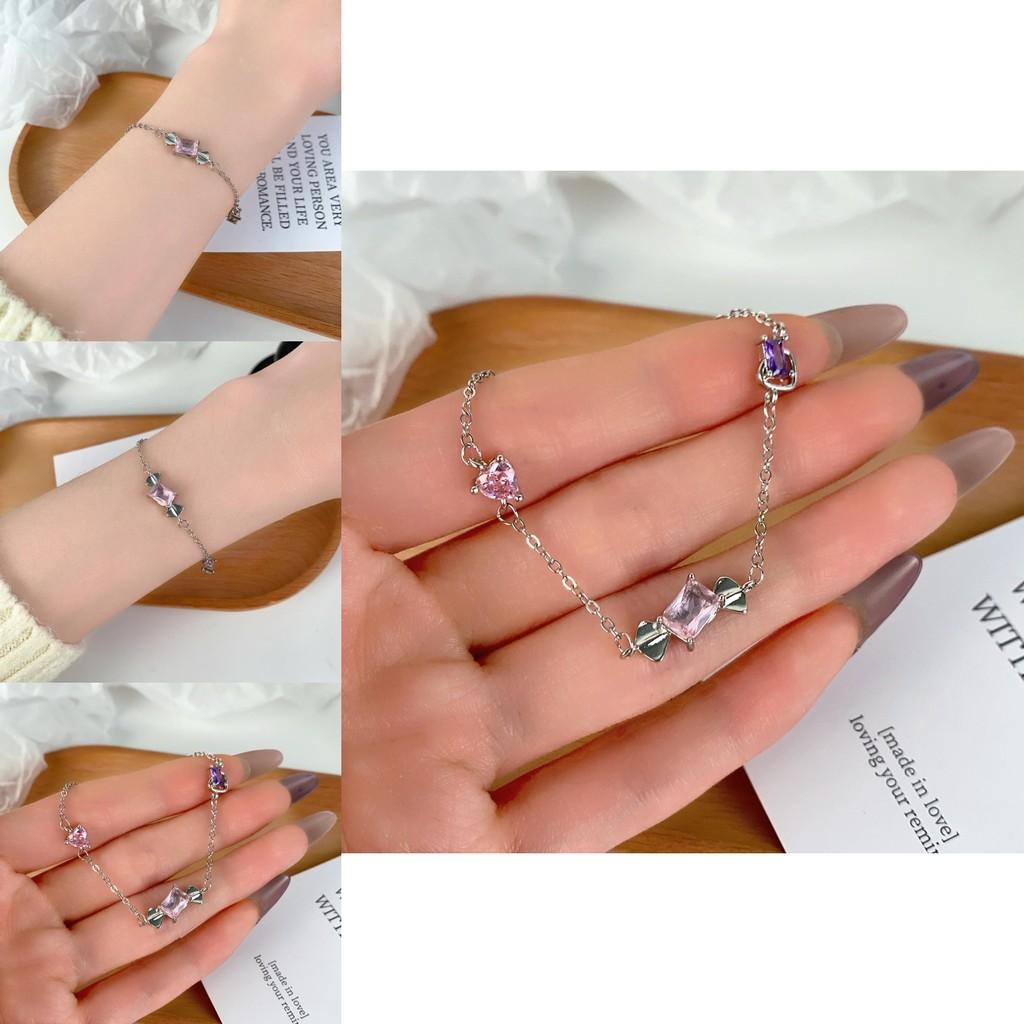 Lovely Heart Charm Bracelet For Women Gentle Daily Fashion Accessory Made Of Alloy