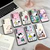 Cute S-Snoopys Phone Case For Samsung S25,S24,S21,S22,S23,S30,Ultra,S20,Plus,Fe,Lite,Note,10,Black Cover