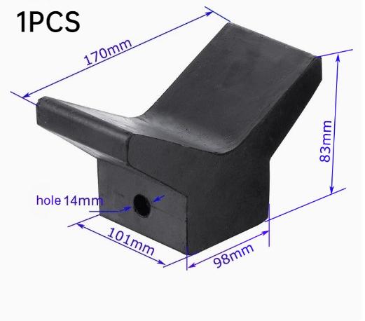 V-Style Boat Trailer Bow Stop Block trailer Rubber bow stop for boat Trailer winch stand Bow support Rollers and Brackets tools