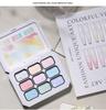 Flower Season Macaron Nine-Grid Pink Glue: High Saturation Colorful Versatile Whitening Solid Glue by HONEY GIRL