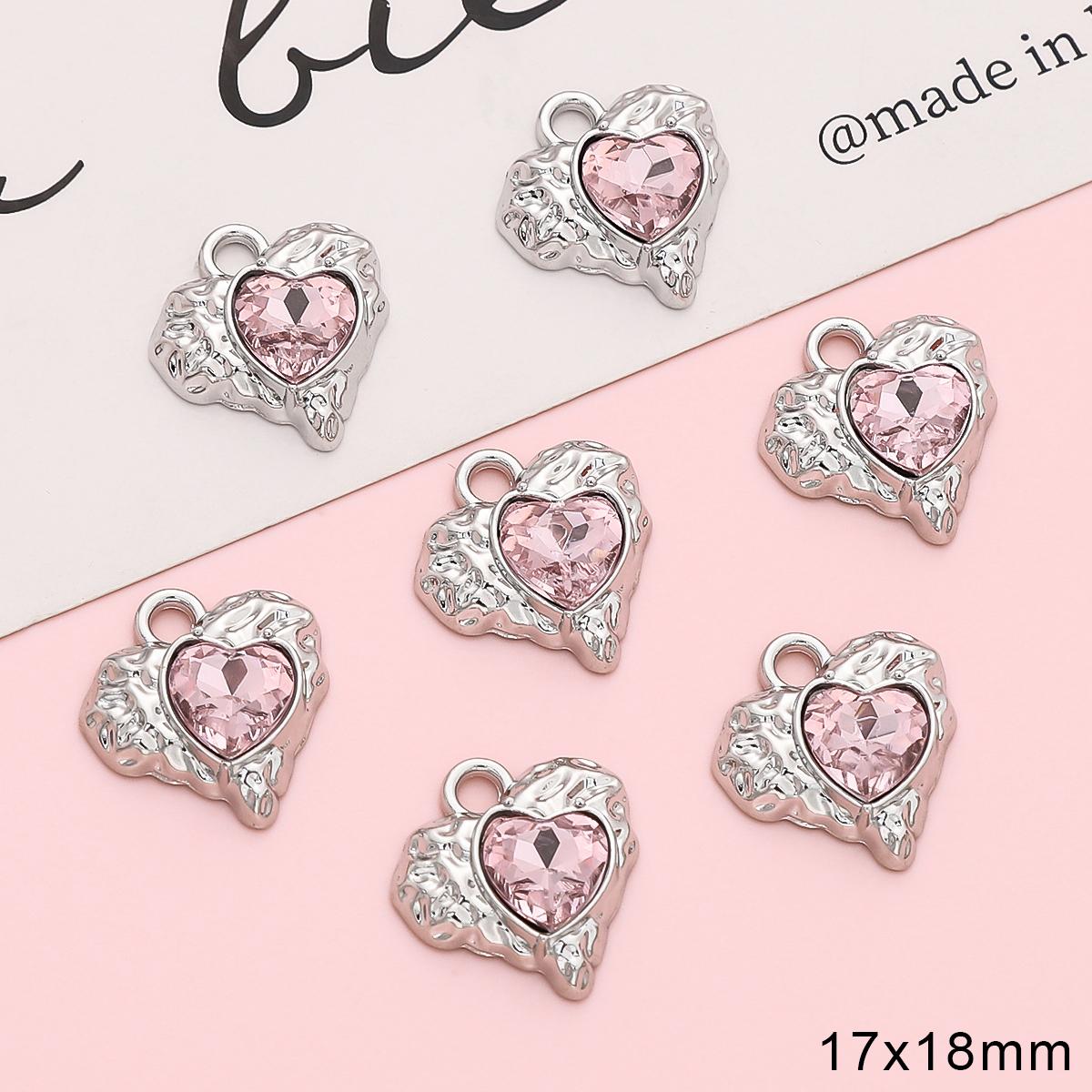 

Золотой/серебряный цвет сплава Алмазное сердце роза бабочка кулон для изготовления ювелирных изделий DIY ожерелье браслет серьги 1pcs серебряный