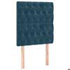 Tête de lit - Maison Exclusive - Velours bleu foncé - Hauteur réglable - Bois massif 80x7x118/128 cm