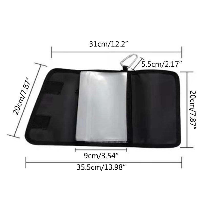 Torba na sprzęt wędkarski Portfel do przechowywania przynęt wędkarskich Karabińczyk Wodoodporna torba na przynęty Torba na sprzęt z karabińczykiem Etui na miękkie przynęty