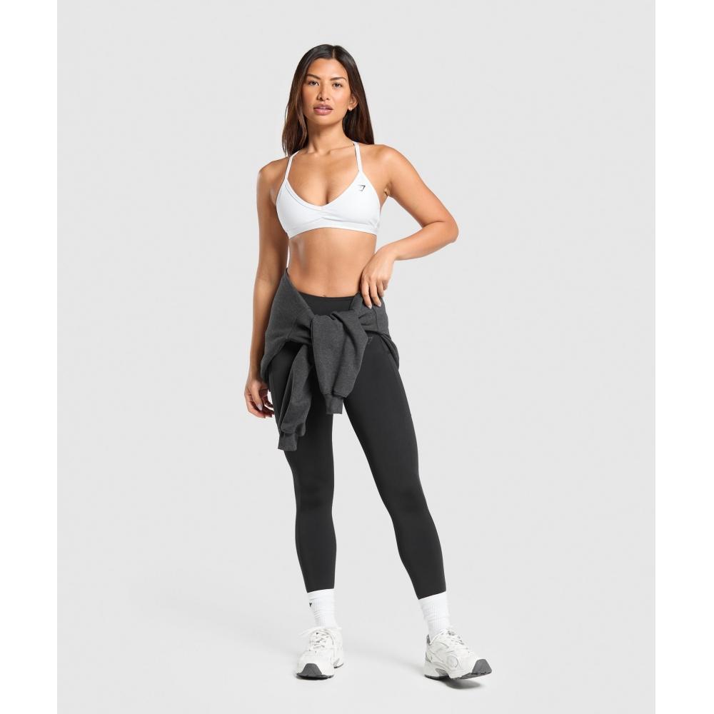Gymshark Minimal Sports Bra White B3a2j Wbbm