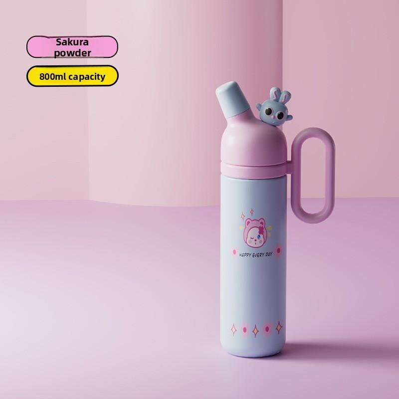 

Pattern Rabbit Cartoon Insulation Mug With Handle For Office And Use Travel