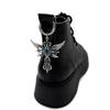 [HF]New 1Pc Titanium Steel Shoe Chain Metal Entagram Pendant Women Shoes Decoration Accessories Boots Shoe Party Diy Jewelry