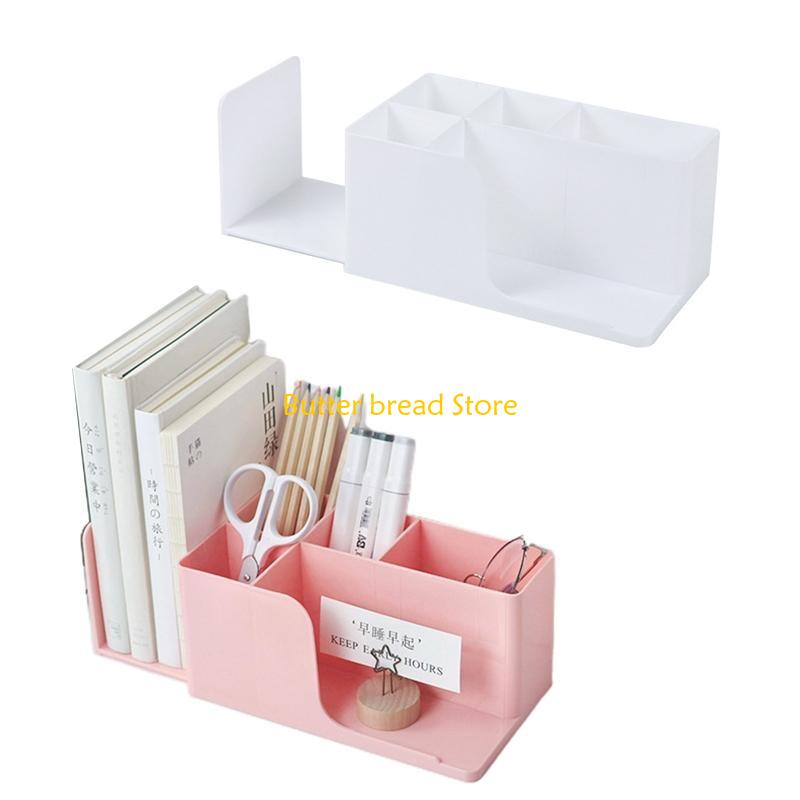 W89C Ausziehbarer Schreibtisch-Schreibwaren-Buch-Stifthalter Ständer Kosmetik-Make-up-Werkzeuge Etui