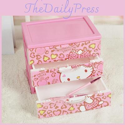 Leopard Melody Einhorn Muster Dreischichtige Aufbewahrungsbox im Schubladenstil