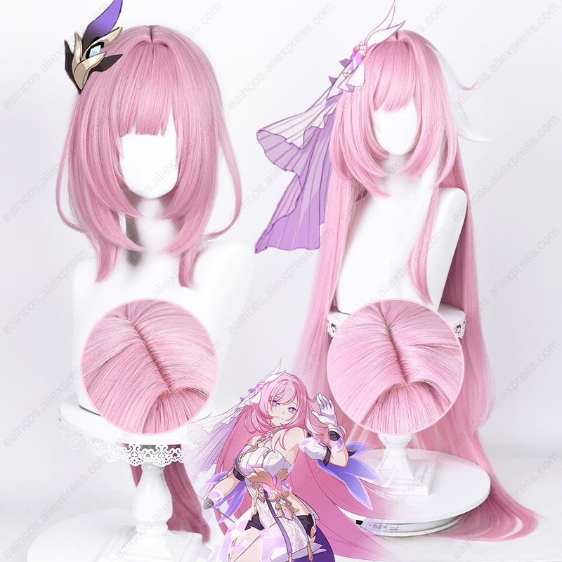 Elysia Cosplay Wig 80cm/110cm Long Pink Mixed Color Wigs Heat Resistant Synthetic Hair Halloween Party Role Play Wigs