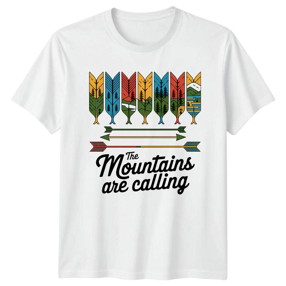 The Mountains Are Calling Arrows Nature Camping Graphic TShirt S