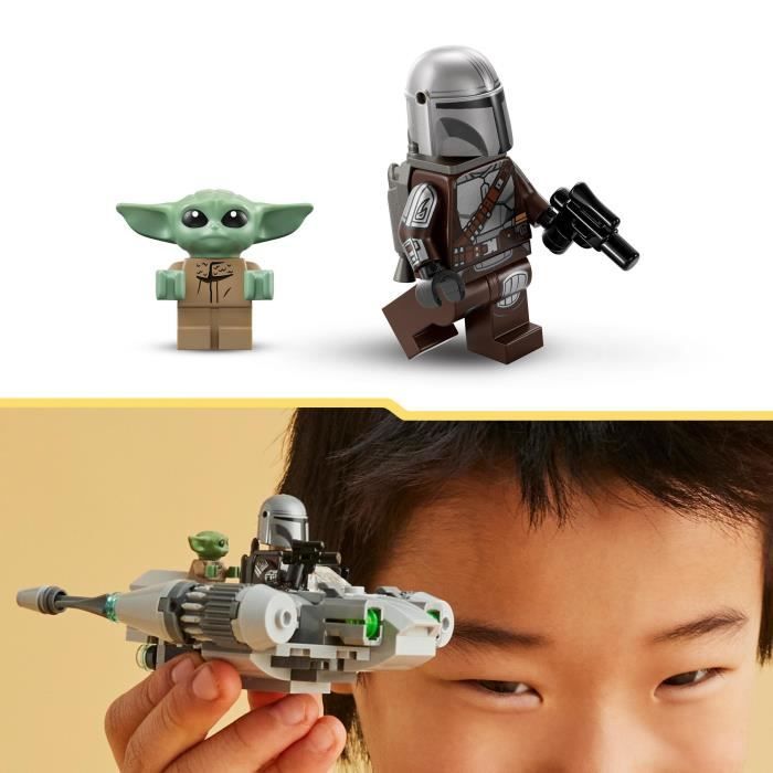 Lego® star wars 75363 microfighter chasseur n-1 du mandalorien, jouet le livre de boba fett avec figurine bébé yoda