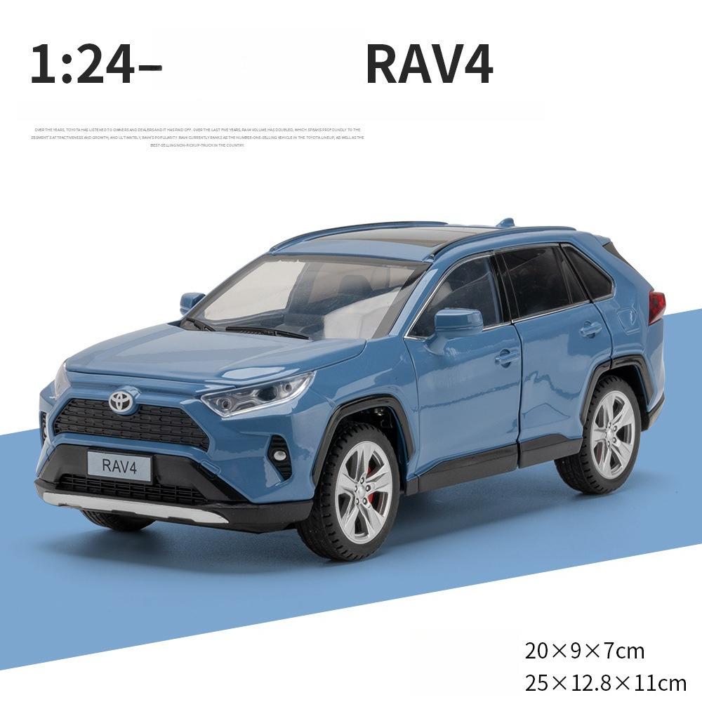 1:24 RAV4 SUV Alloy Cast Toy Car Model Sound and Light Children's Toy Collectibles Birthday gift