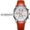 [Scorpion] Scorpion Maat Chronograph D-Buckle Leather Watch SP3347L-WRG