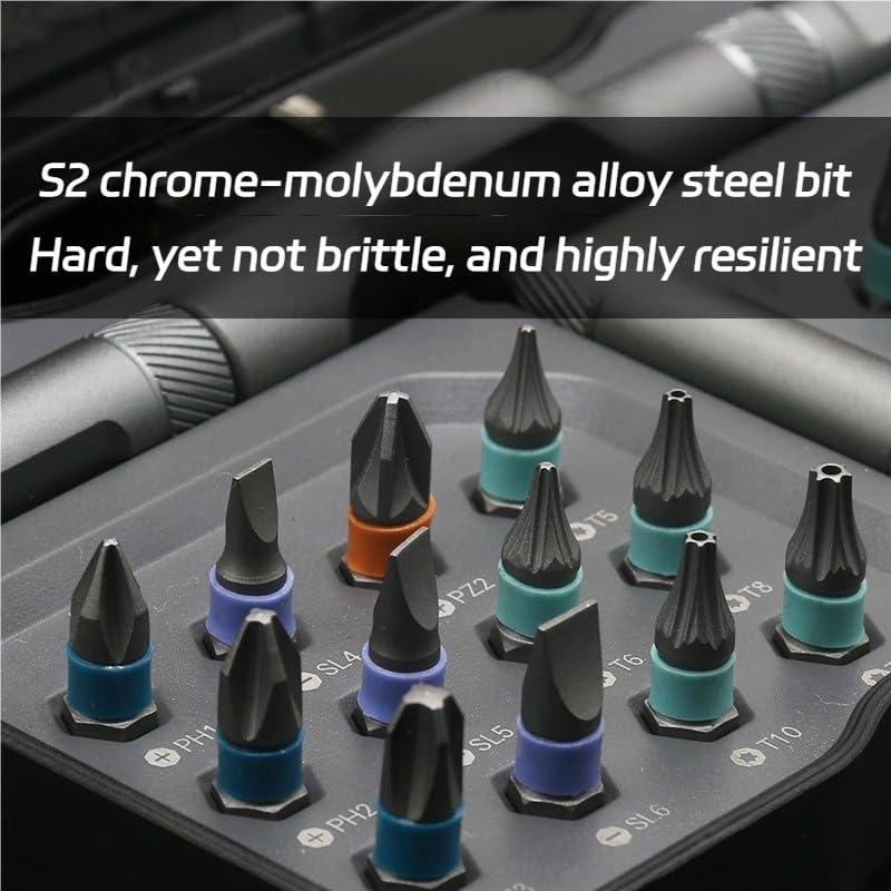 New Model Screwdriver Kit 24 In 1 Ratchet Magnetic DIY Combination Flexible Suitable for Furniture Assembly Electrical Repair