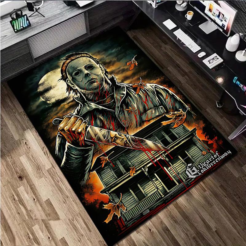 1Pc Halloween Print Rug - home decoration Carpet For Living Room Bedroom Flooring Computer Chair Area Rug