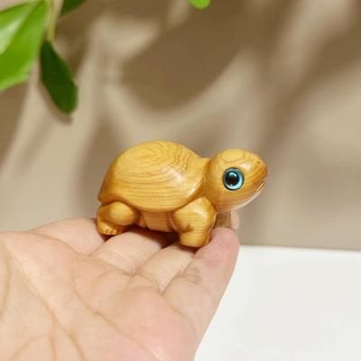 Miniature Small Turtle Figure Decor Wooden Animal Cute Lucky Turtle Sculptures For Home Decoration Gifts Kids Event Souvenirs