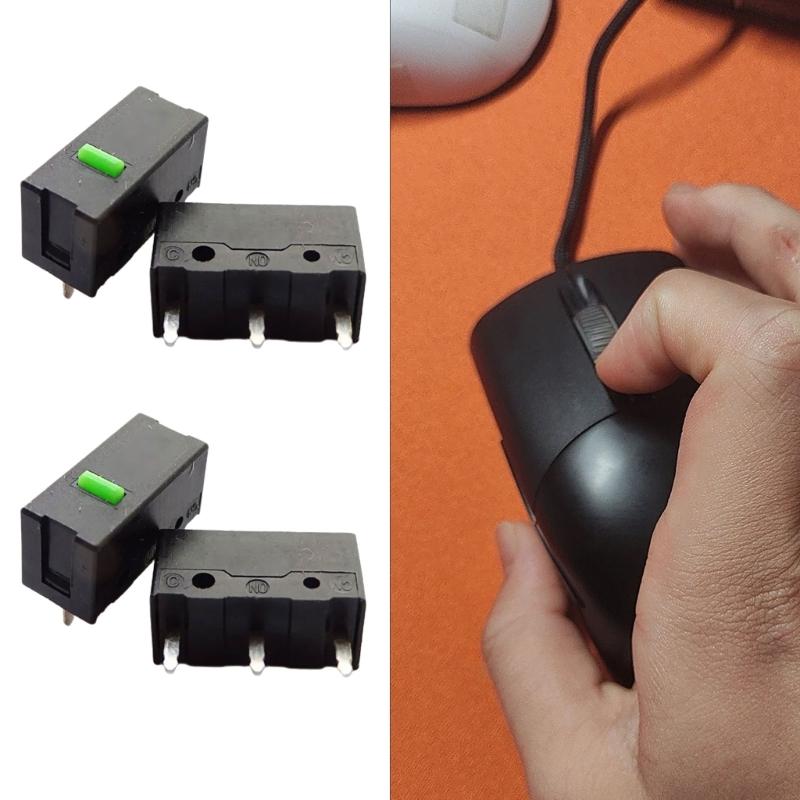 Miedziane mikroprzełączniki z zielonym punktem do myszy gamingowej PC z 3-pinową konstrukcją, żywotność 60 milionów kliknięć