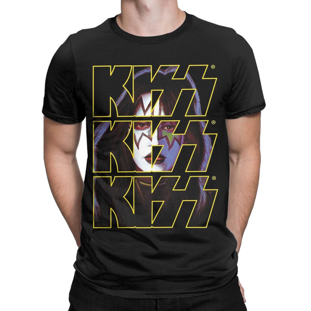 Spaceman Ace Frehley T Shirts for Men Cotton Vintage T-Shirt Crew Neck  Tees Short Sleeve Tops Plus Size