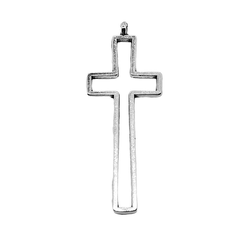 Vintage Cross Charms Multi Color Alloy Pendants For Religious Christian Jewelry