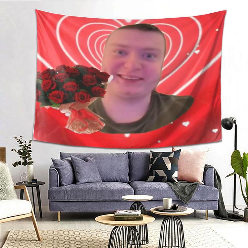 Funny Flower Delivery Emojis Tapestry Internet Celebrity Memes Funny Background Cloth Funny Enthusiasts Room Decoration