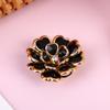 Faux Shell Pearl Flower Button Decorative Covers Women Shirt Accessories Cufflinks Luxury Rhinestone Button Clip For Clothing
