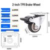 Senyan Outdoor TPR Silent Flat Base Caster Wheels