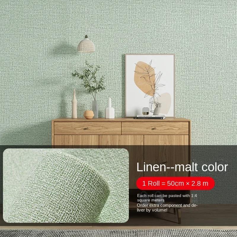 0.5x2.8m 3D Wall Linen New Design Self-adhesive Living Room Bedroom Waterproof Wallpaper Children's Room Decorative Wall