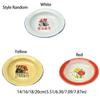 Nostalgic Theme Round Enamel Plate Old-fashioned Food Storage Tray Iron Enamel Dish Plate  Bread