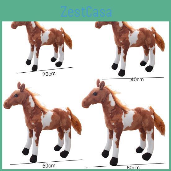 Animal Horse 3d Simulation Plush Stuffed Doll Kids Toy Room Decor Photo Props