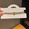 Geometric Square Zircon Bracelet For Women With Gold Finish Elegant Fashion Jewelry