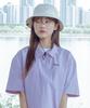 DAYLIFE Nylon Collared Zip-Up T-Shirt (Purple)