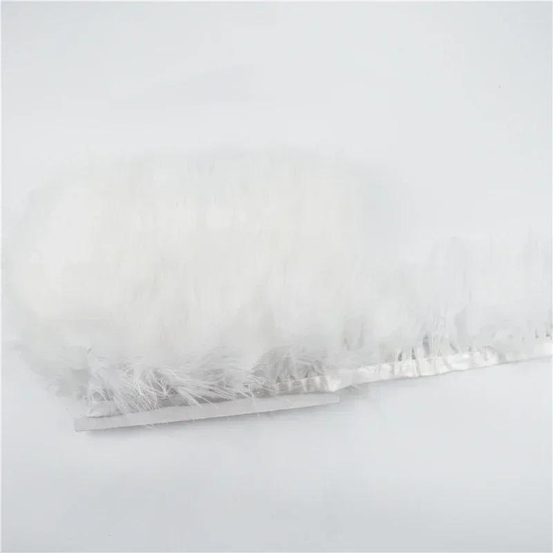 1Meter Marabou Feathers Tassel Fringe Trim Turkey Feather Tape Ribbon Clothes Sewing DIY Clothing Accessories Wedding Decoration